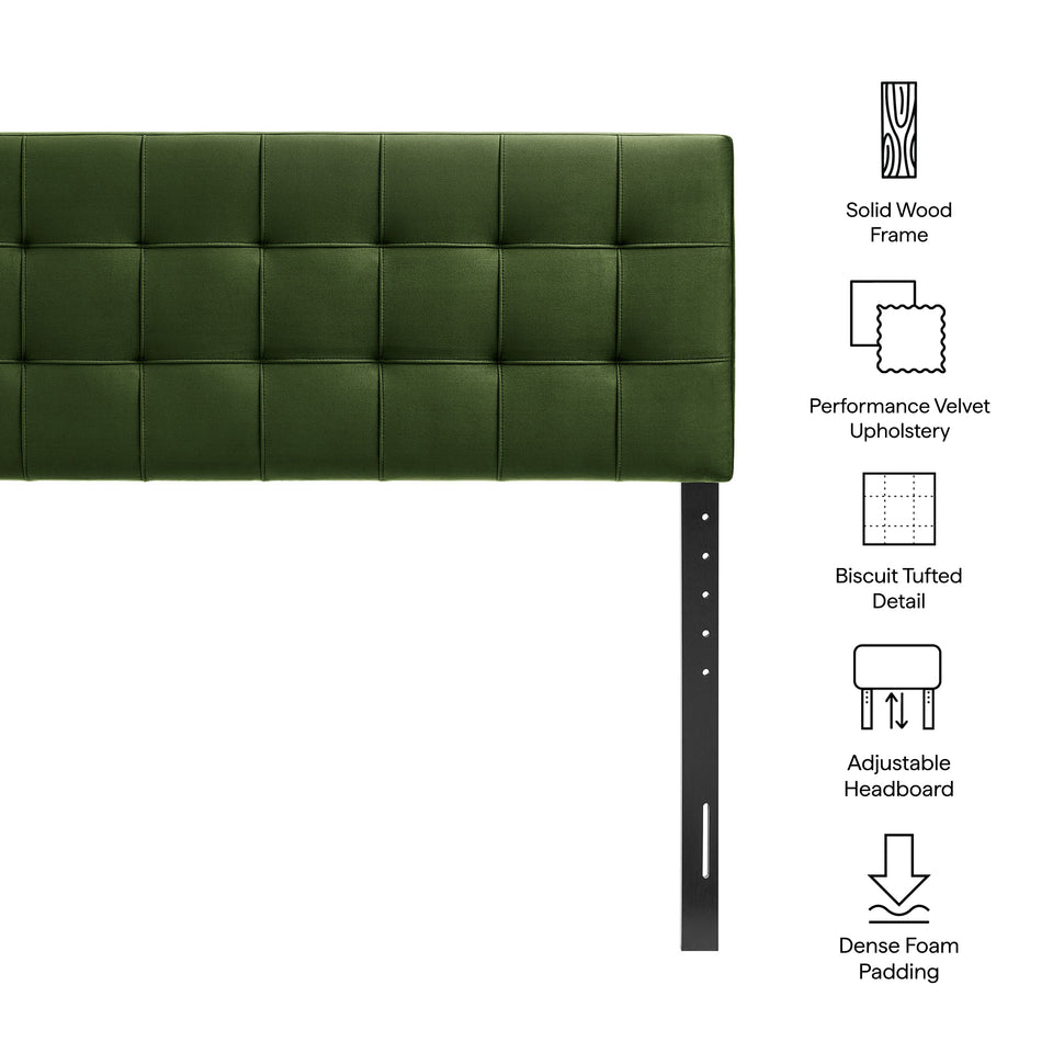 Lily Stain-Resistant Performance Velvet King Size Headboard by Modway