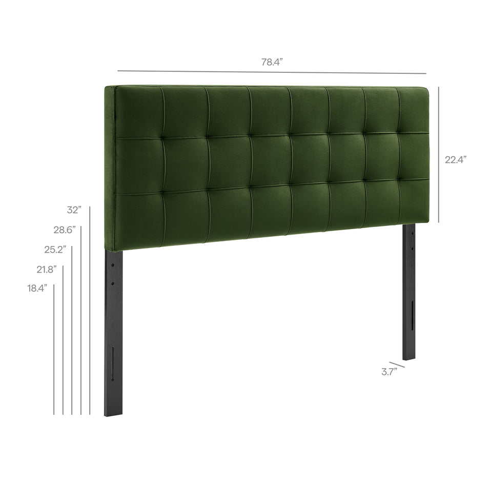 Lily Stain-Resistant Performance Velvet King Size Headboard by Modway