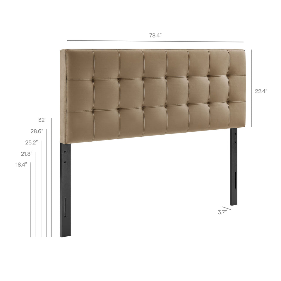 Lily Stain-Resistant Performance Velvet King Size Headboard by Modway