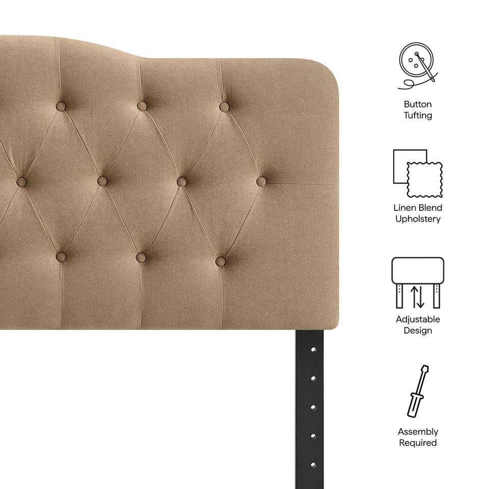 Annabel Premium Linen Blend Full Headboard by Modway