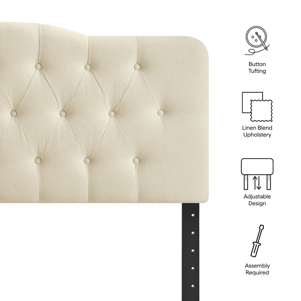 Annabel Premium Linen Blend Full Headboard by Modway