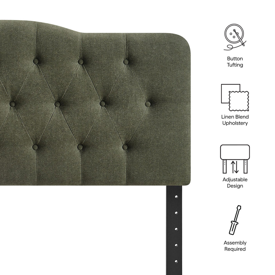 Annabel Premium Linen Blend Full Headboard by Modway