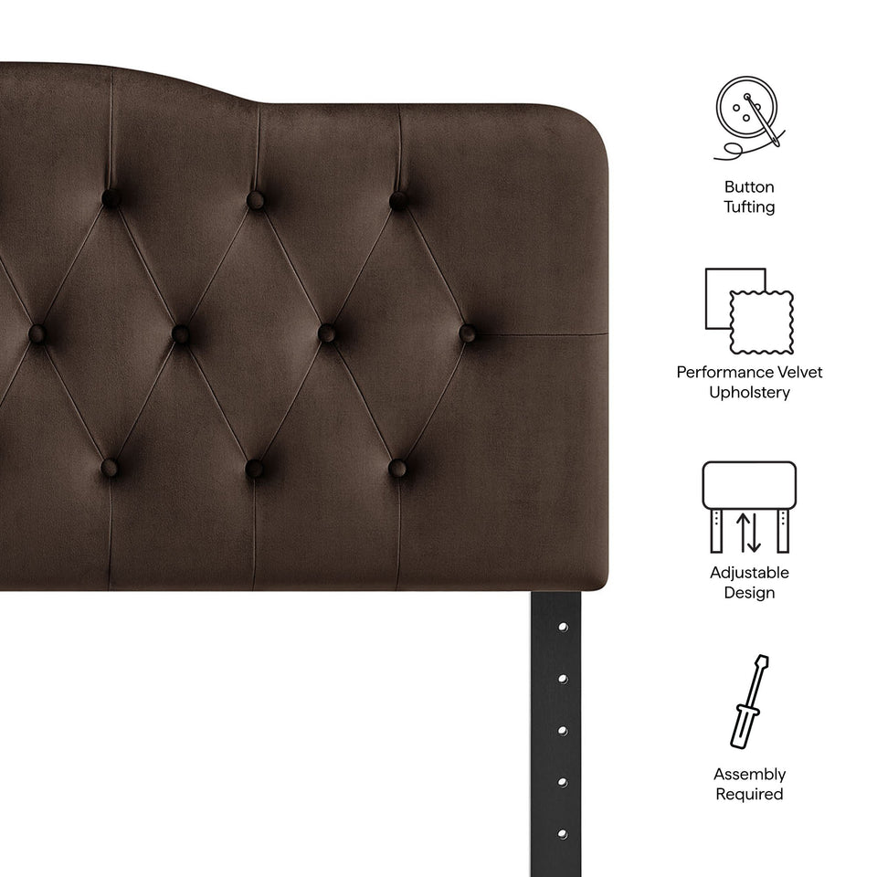 Annabel Stain-Resistant Performance Velvet Queen Headboard by Modway