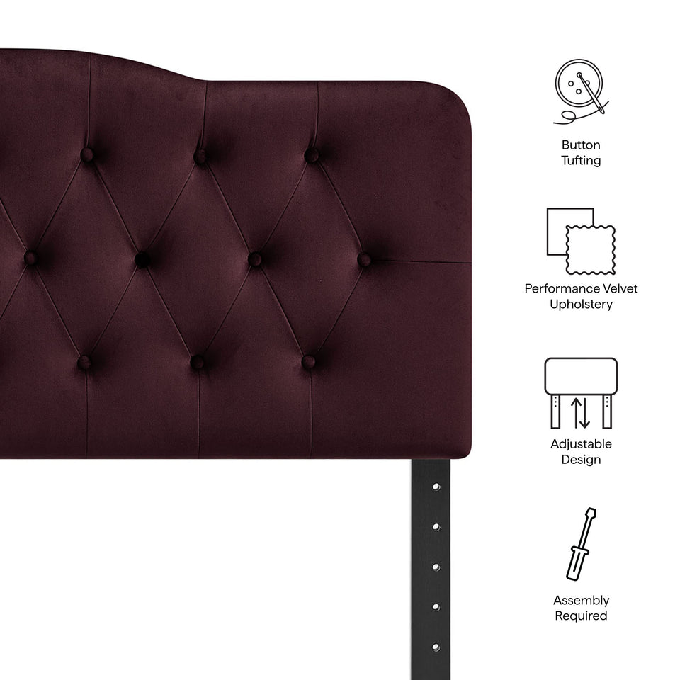 Annabel Stain-Resistant Performance Velvet Queen Headboard by Modway