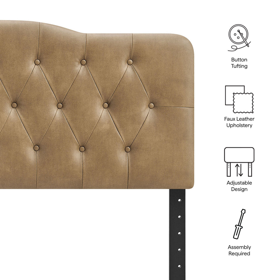 Annabel Faux Leather Queen Headboard by Modway
