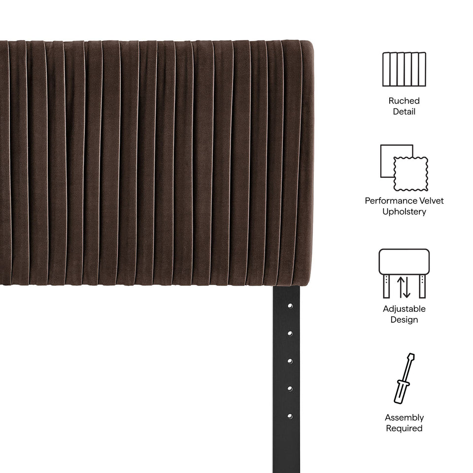 Eloise Stain-Resistant Performance Velvet King Headboard by Modway