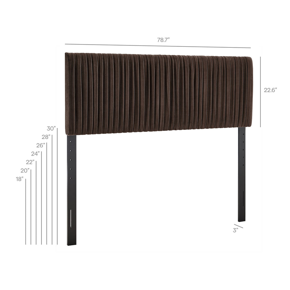 Eloise Stain-Resistant Performance Velvet King Headboard by Modway