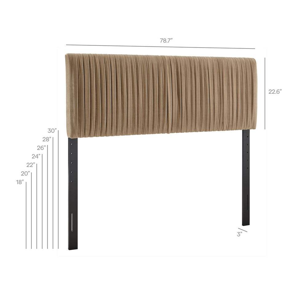 Eloise Stain-Resistant Performance Velvet King Headboard by Modway