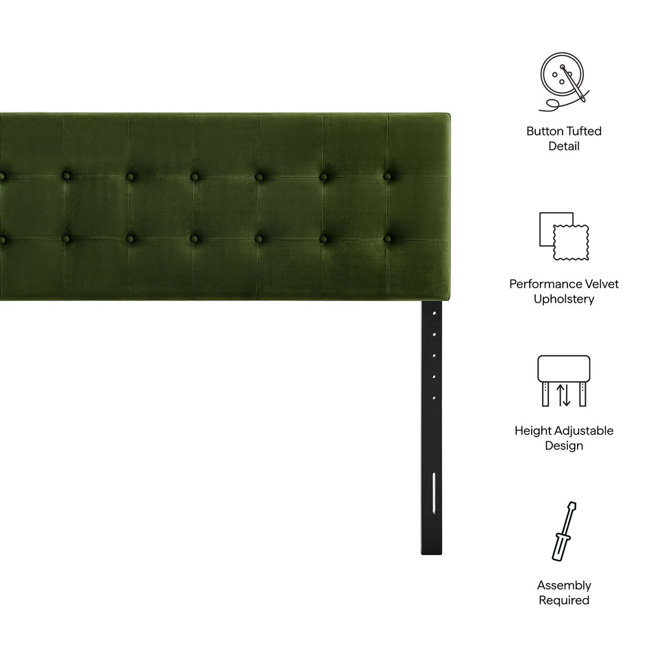Emily Stain-Resistant Performance Velvet Full Size Headboard by Modway