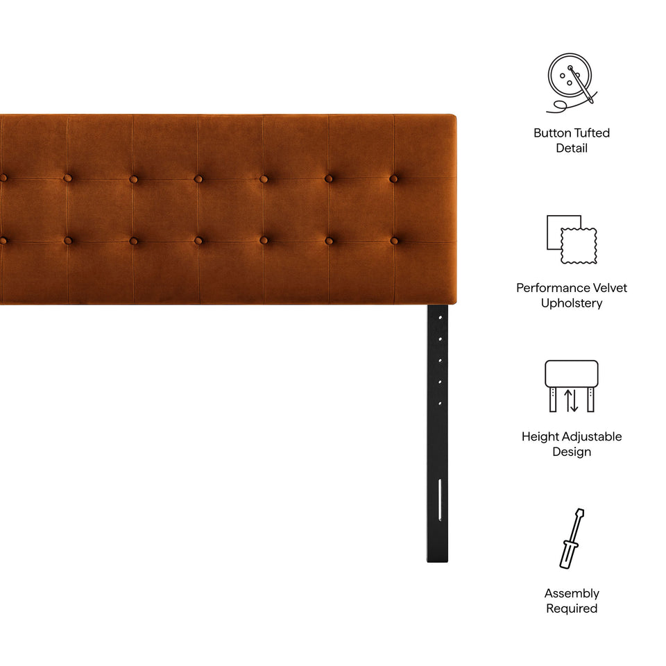 Emily Stain-Resistant Performance Velvet Full Size Headboard by Modway