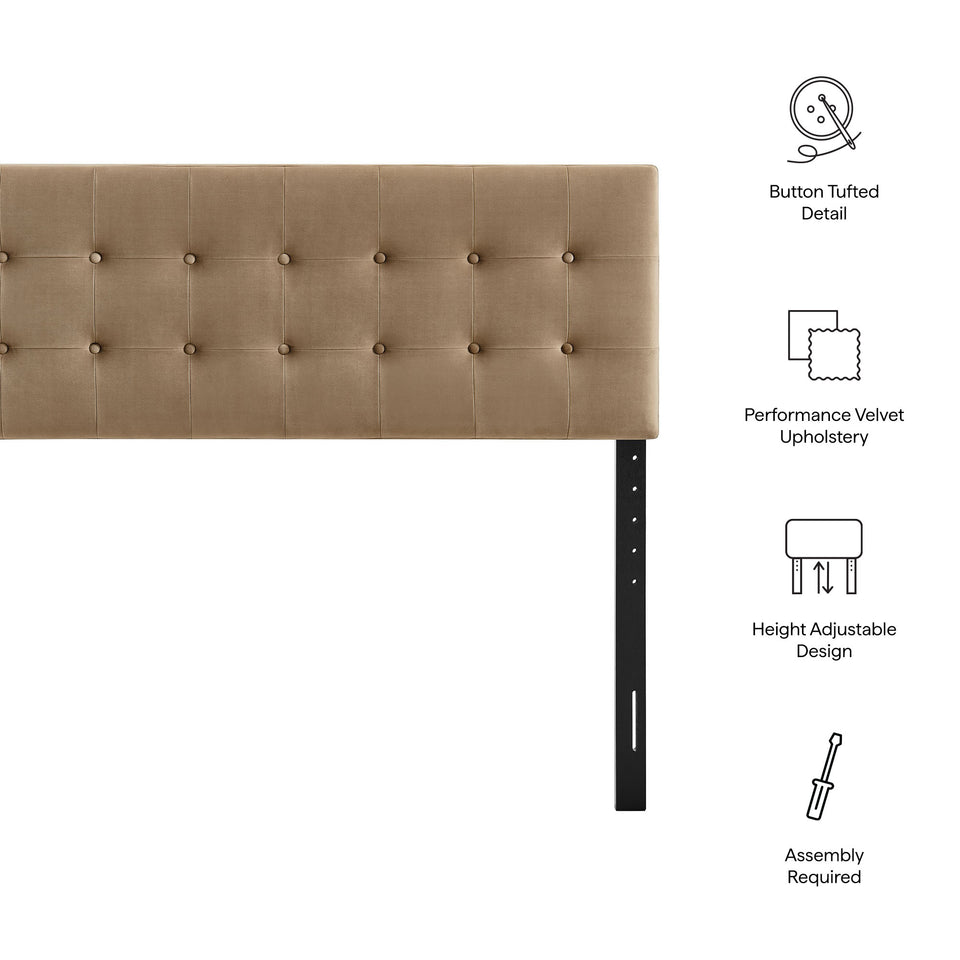 Emily Stain-Resistant Performance Velvet Full Size Headboard by Modway