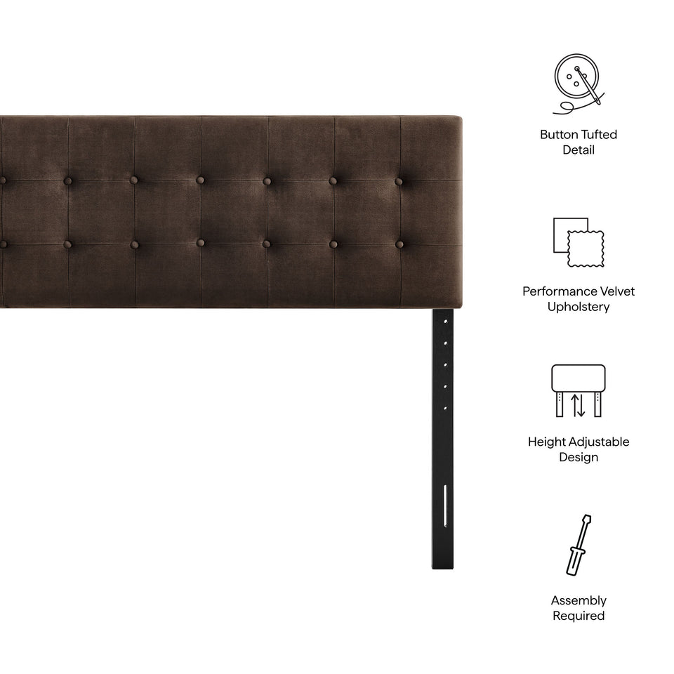 Emily Stain-Resistant Performance Velvet Queen Size Headboard by Modway