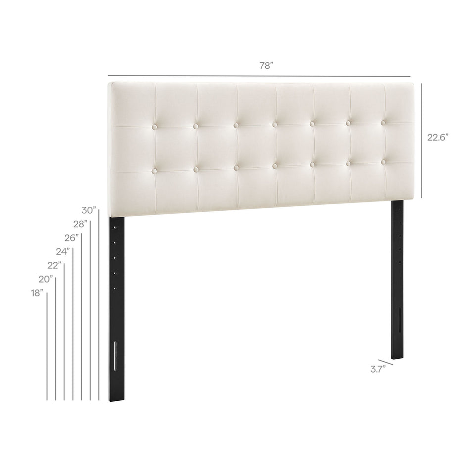 Emily Stain-Resistant Performance Velvet King Size Headboard by Modway
