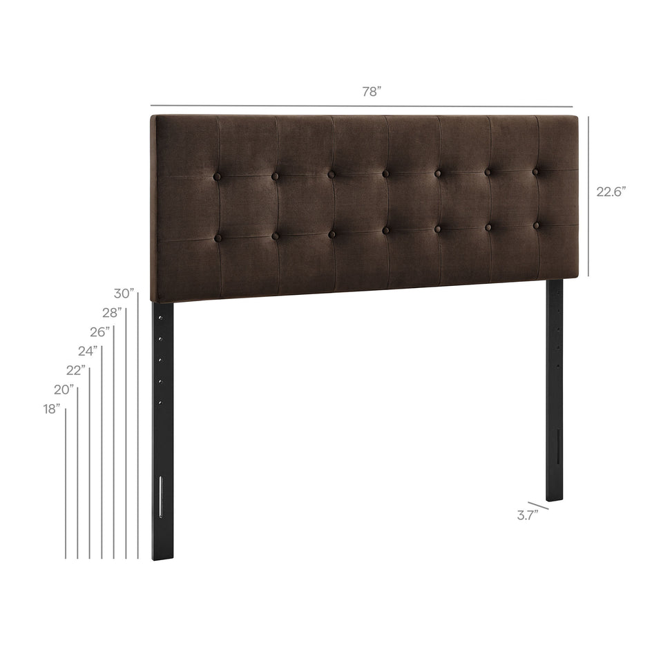 Emily Stain-Resistant Performance Velvet King Size Headboard by Modway