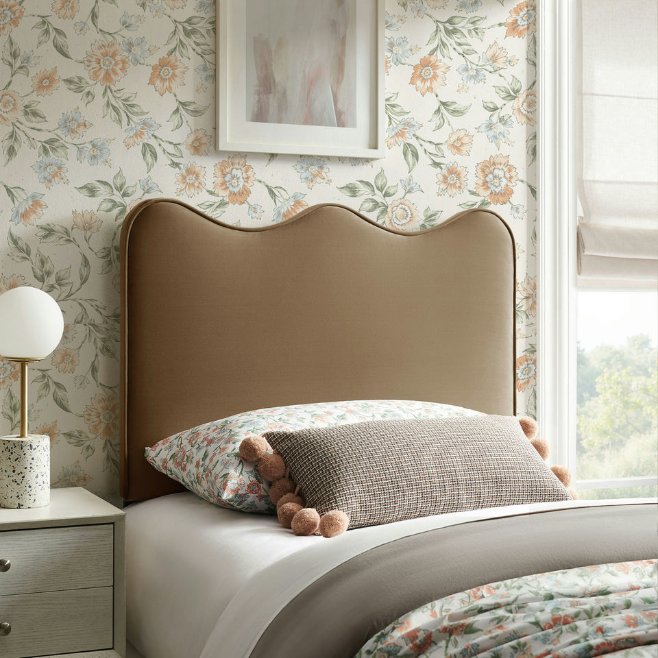 Athena Stain-Resistant Performance Velvet Twin Size Headboard by Modway