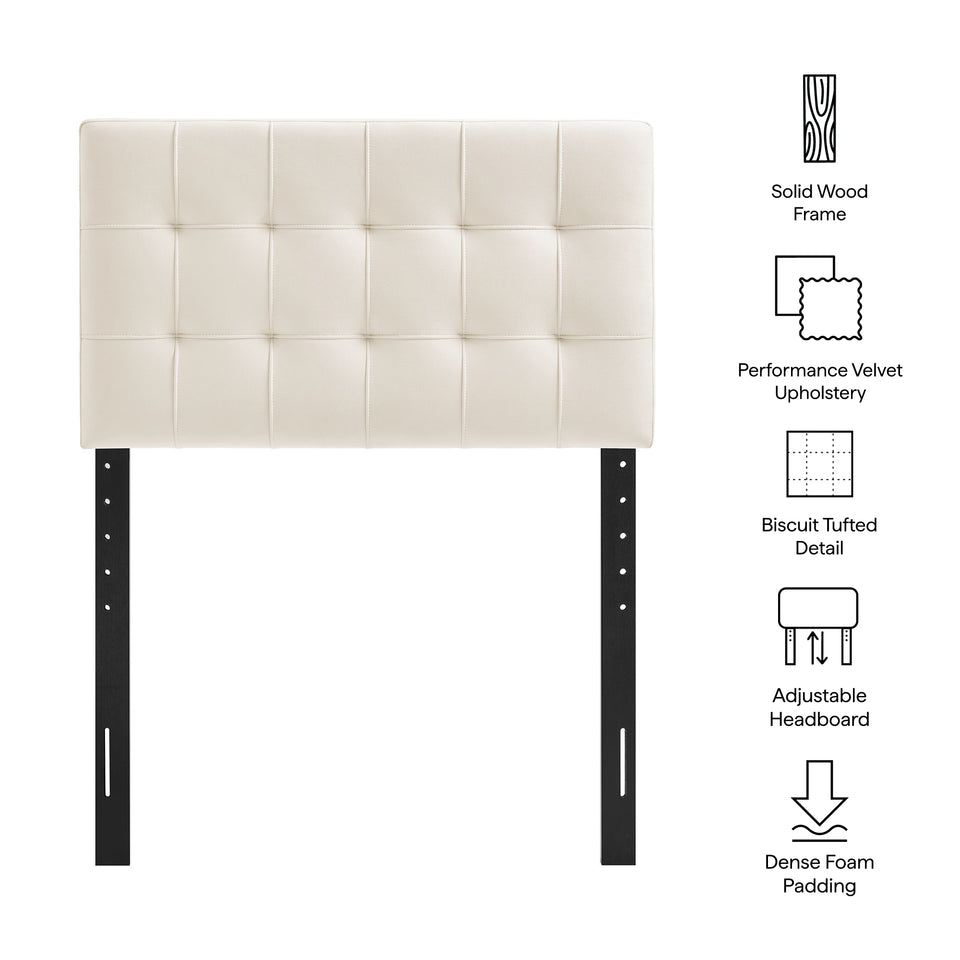 Lily Stain-Resistant Performance Velvet Twin Size Headboard by Modway