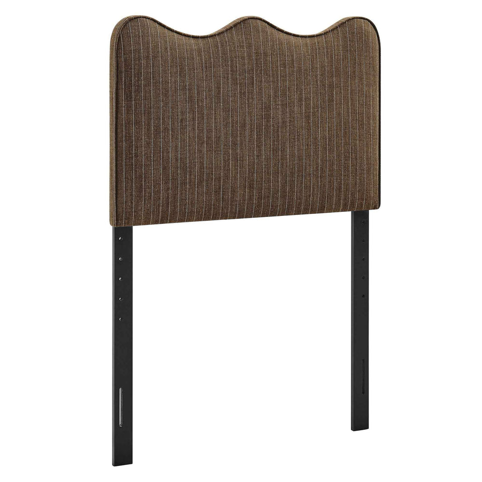 Athena Striped Fabric Upholstered Twin Size Headboard by Modway
