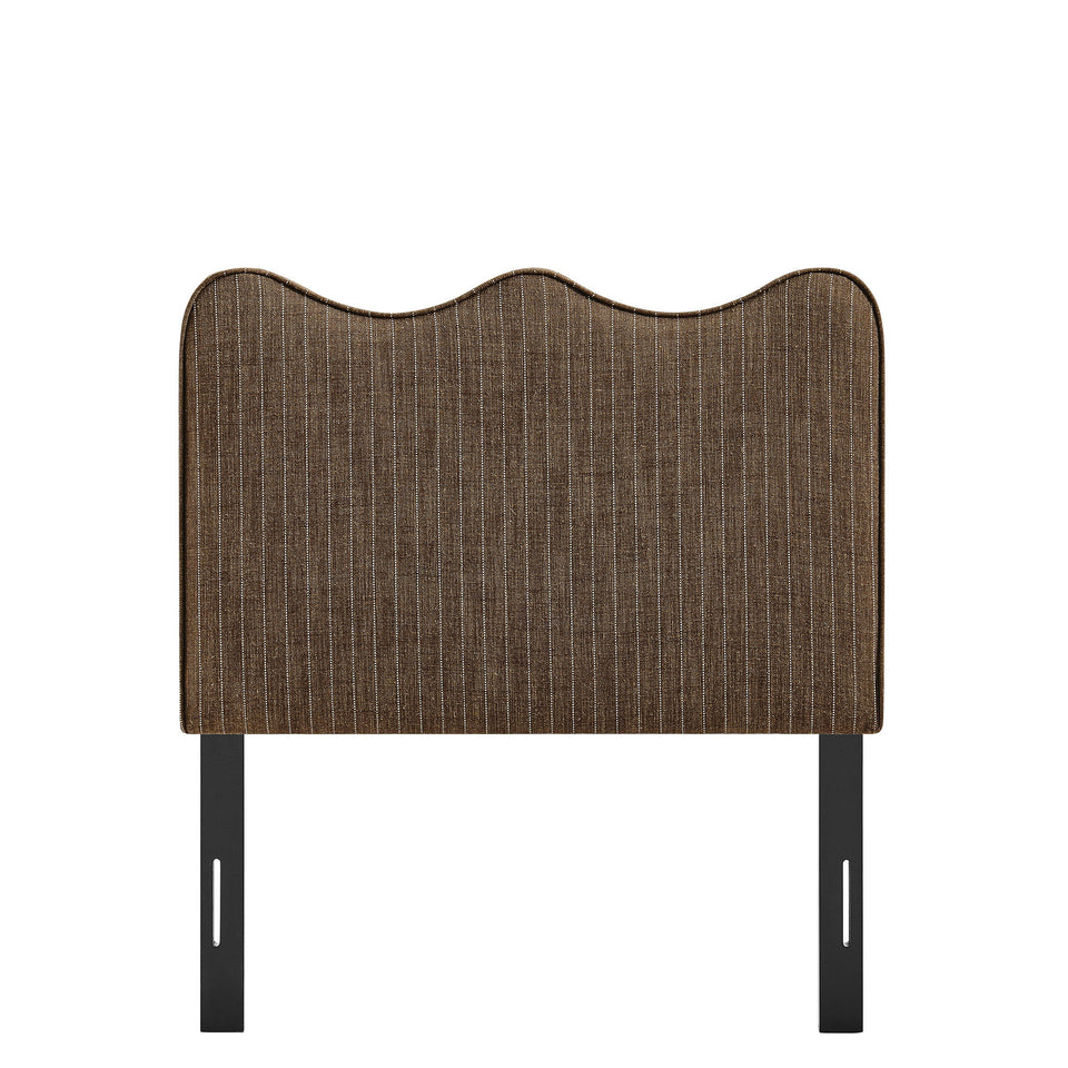 Athena Striped Fabric Upholstered Twin Size Headboard by Modway
