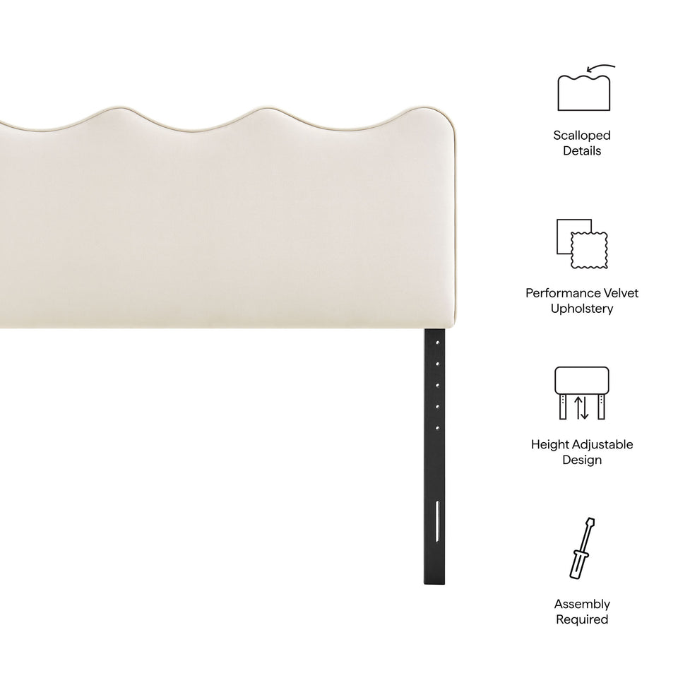 Athena Stain-Resistant Performance Velvet Full Size Headboard by Modway