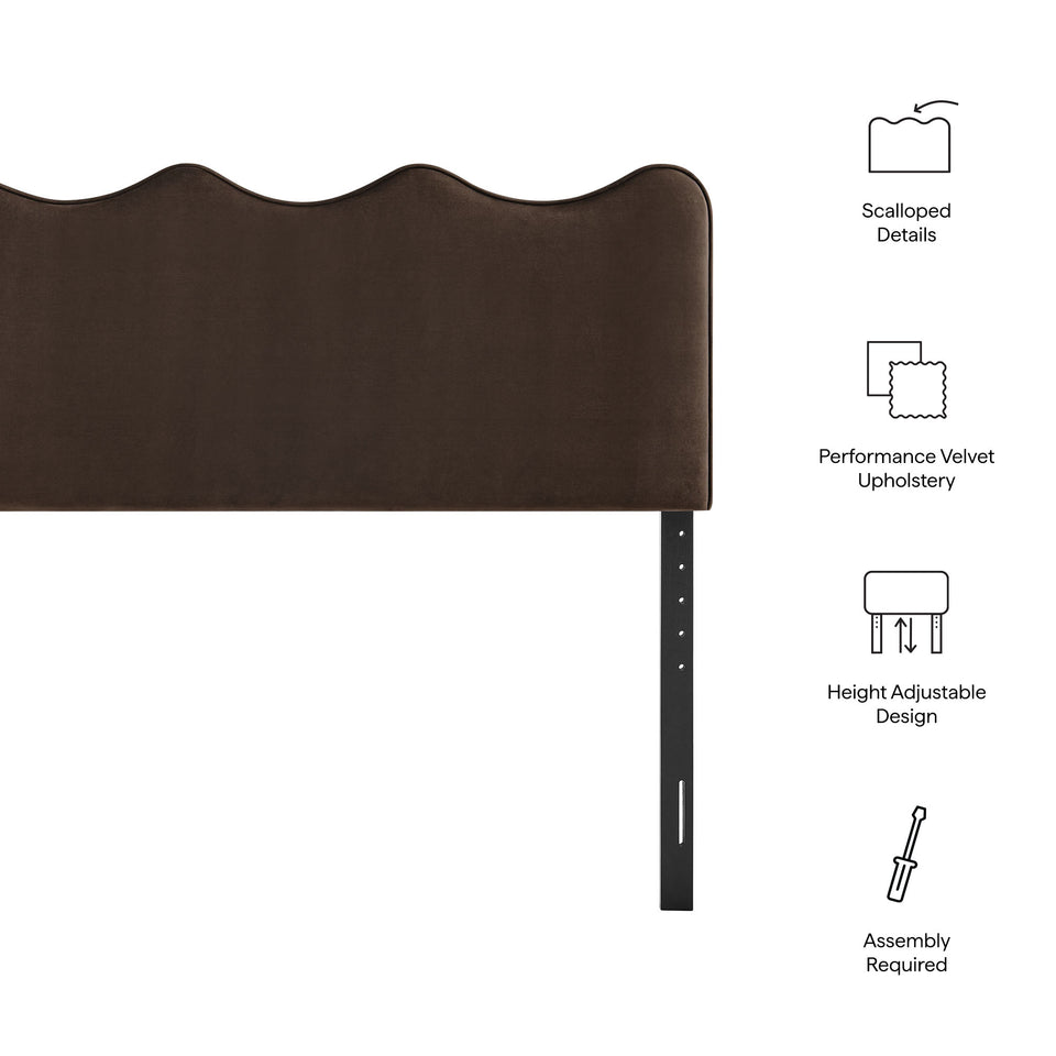 Athena Stain-Resistant Performance Velvet Full Size Headboard by Modway