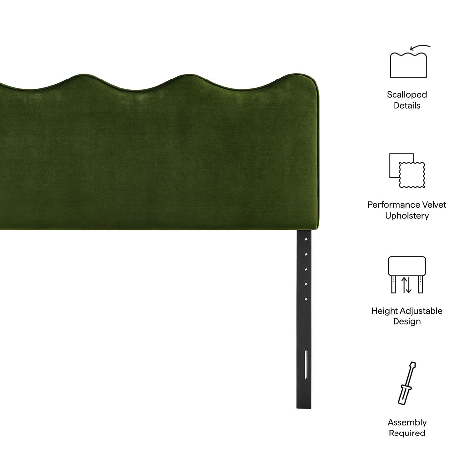 Athena Stain-Resistant Performance Velvet Full Size Headboard by Modway