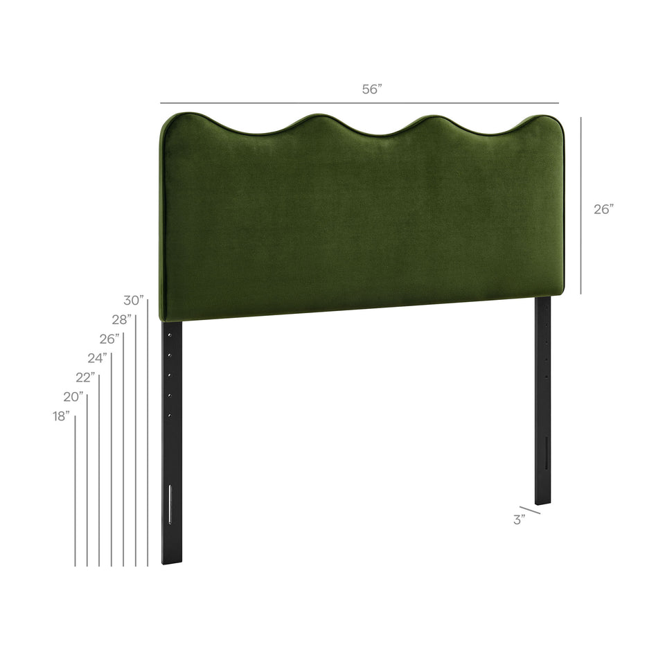 Athena Stain-Resistant Performance Velvet Full Size Headboard by Modway