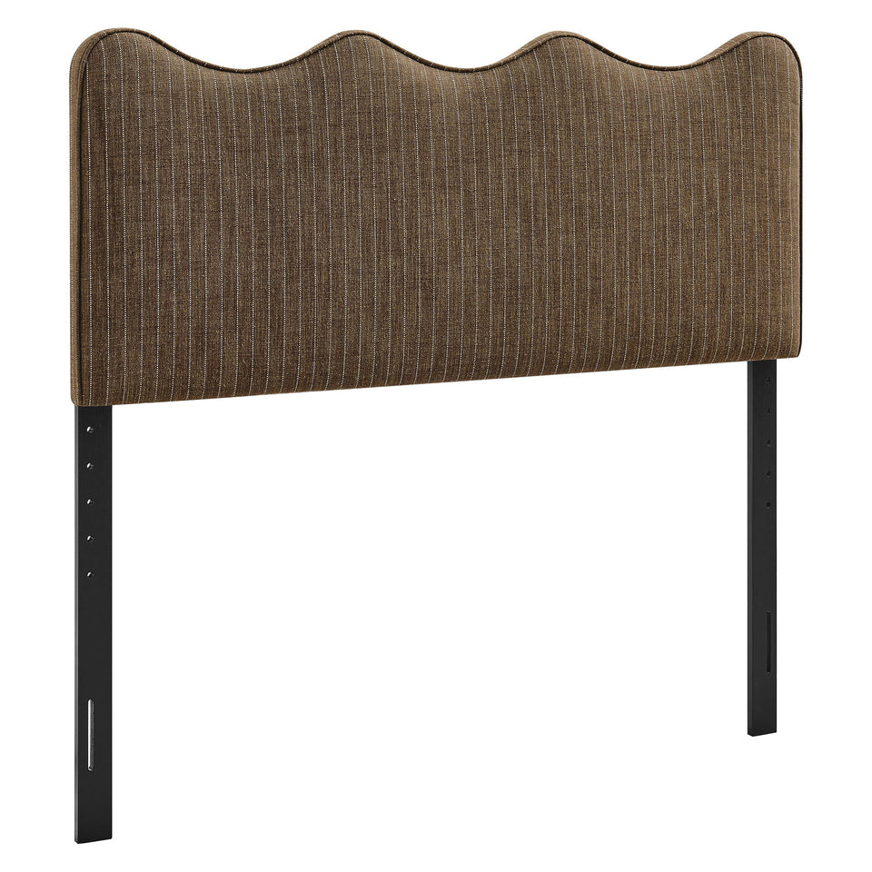 Athena Striped Fabric Upholstered Full Size Headboard by Modway