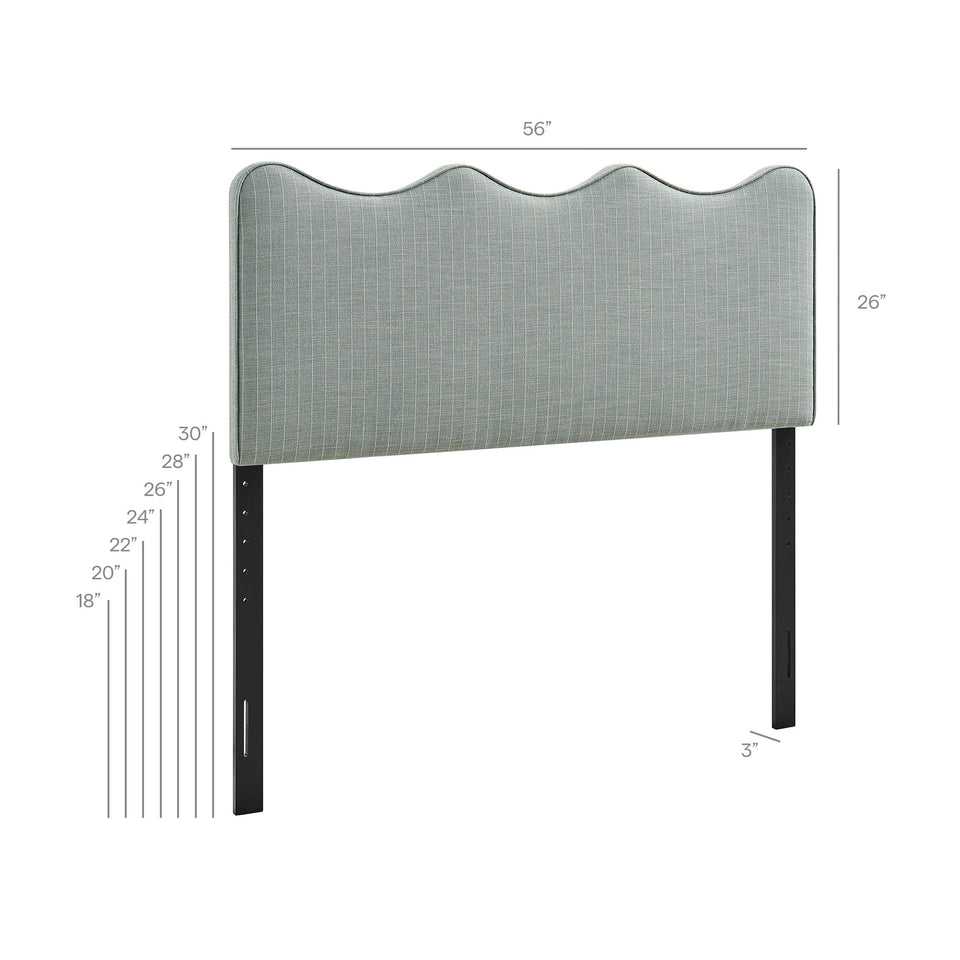 Athena Striped Fabric Upholstered Full Size Headboard by Modway