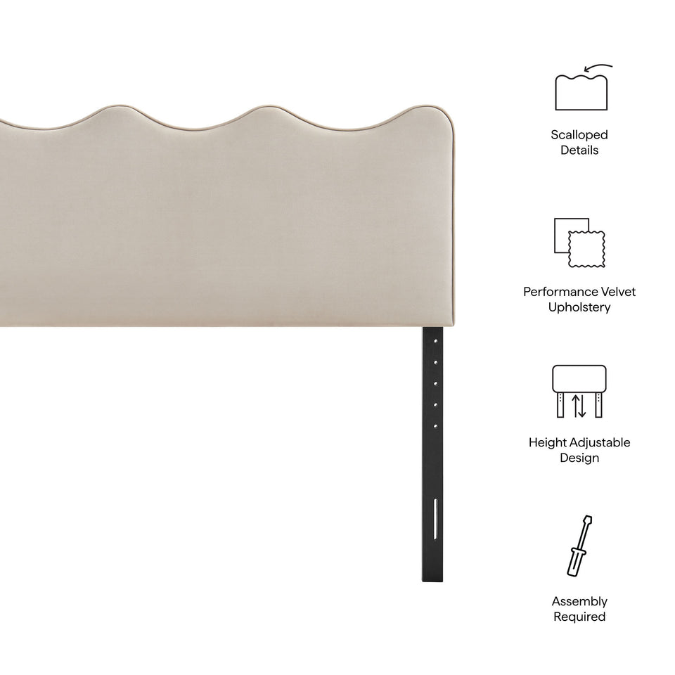 Athena Stain-Resistant Performance Velvet Queen Size Headboard by Modway