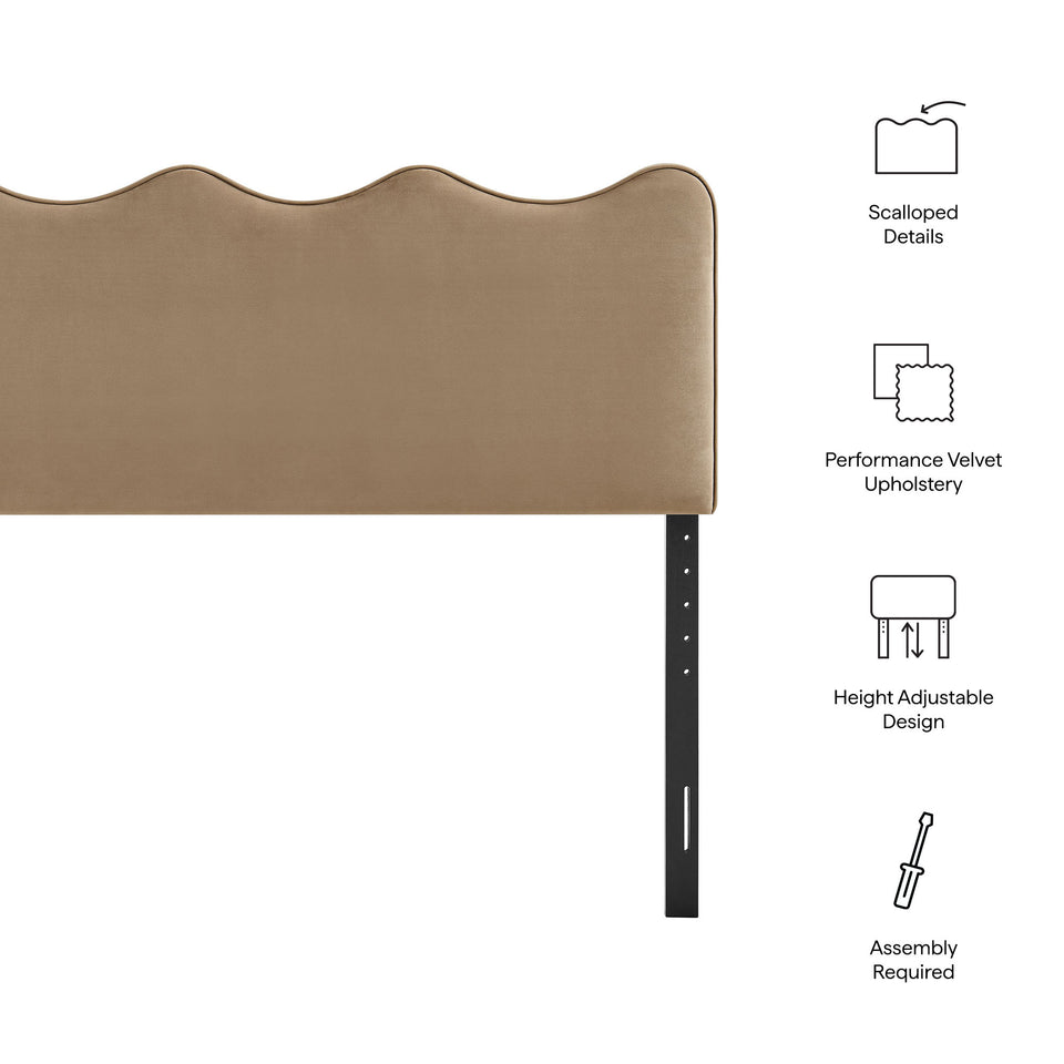 Athena Stain-Resistant Performance Velvet Queen Size Headboard by Modway