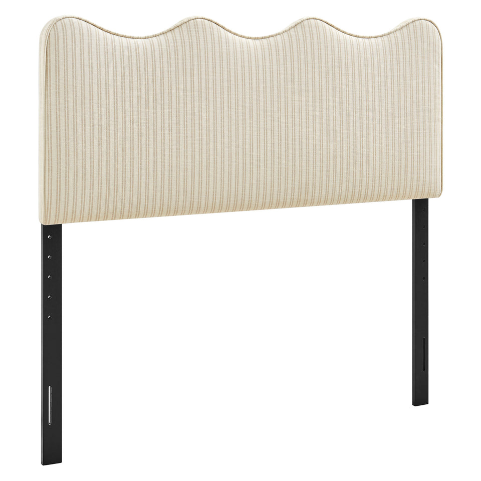 Athena Striped Fabric Upholstered Queen Size Headboard by Modway
