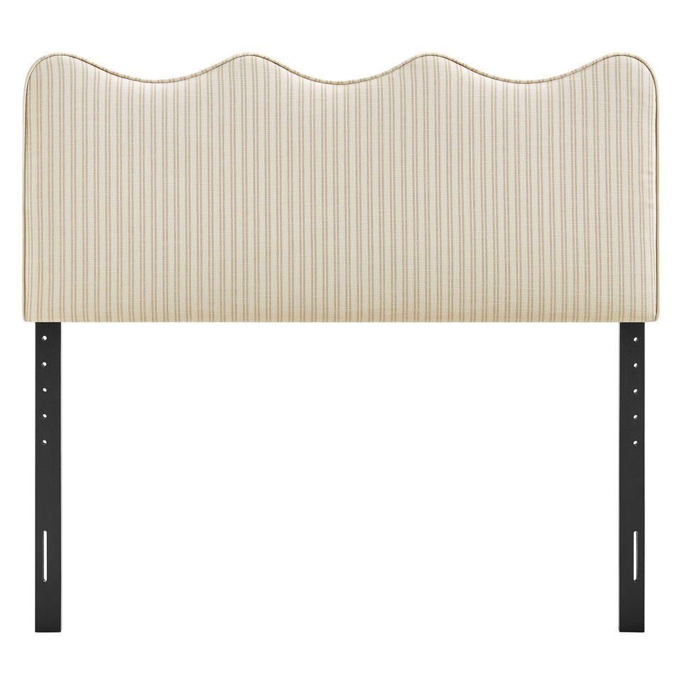 Athena Striped Fabric Upholstered Queen Size Headboard by Modway