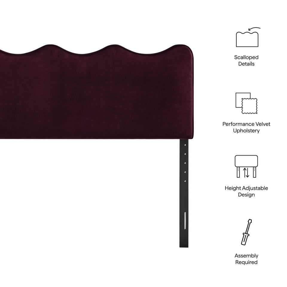 Athena Stain-Resistant Performance Velvet King Size Headboard by Modway