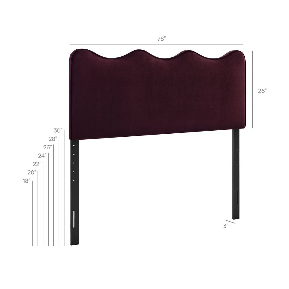 Athena Stain-Resistant Performance Velvet King Size Headboard by Modway