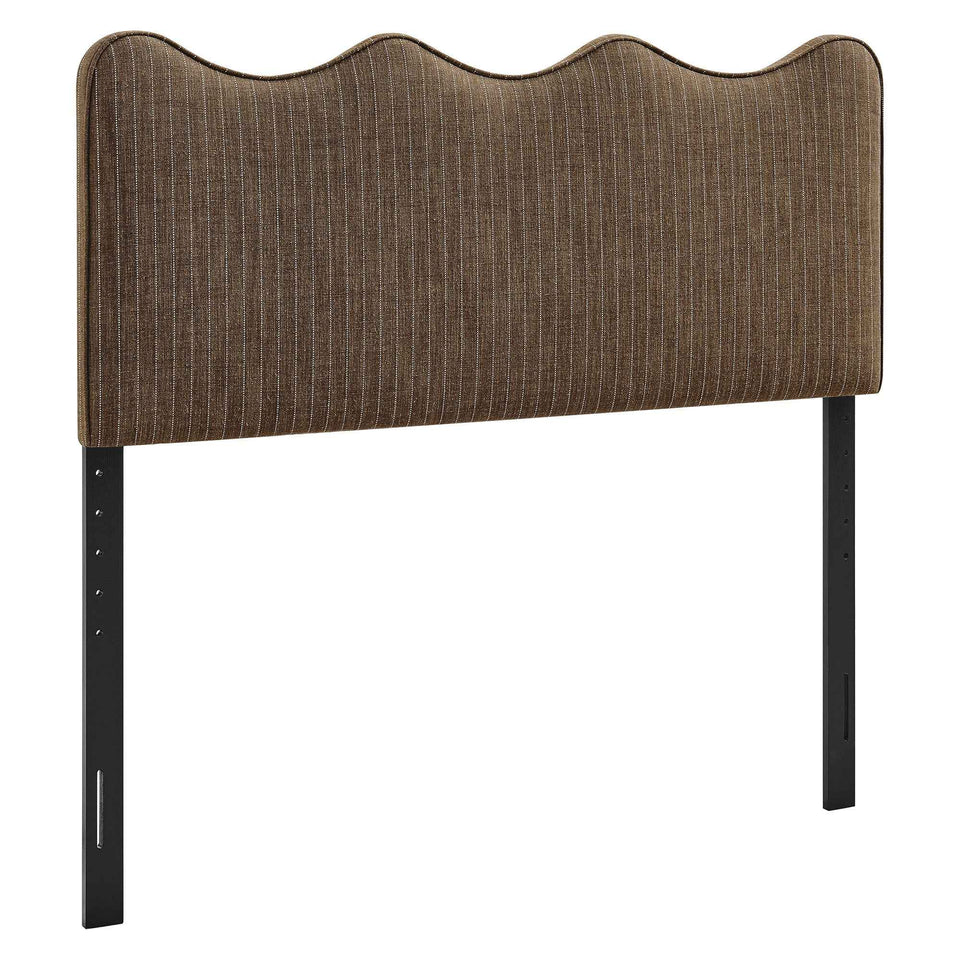 Athena Striped Fabric Upholstered King Size Headboard by Modway