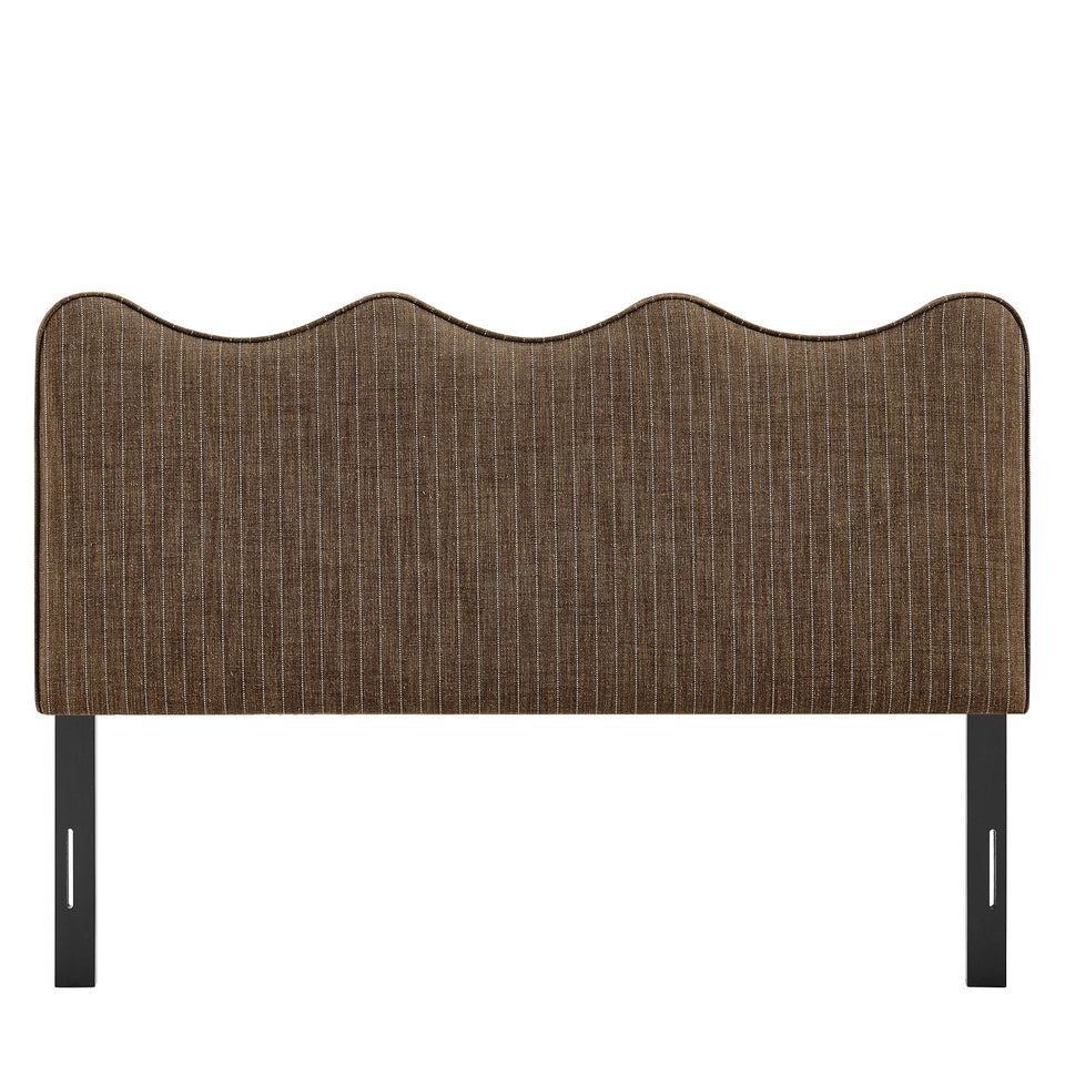 Athena Striped Fabric Upholstered King Size Headboard by Modway
