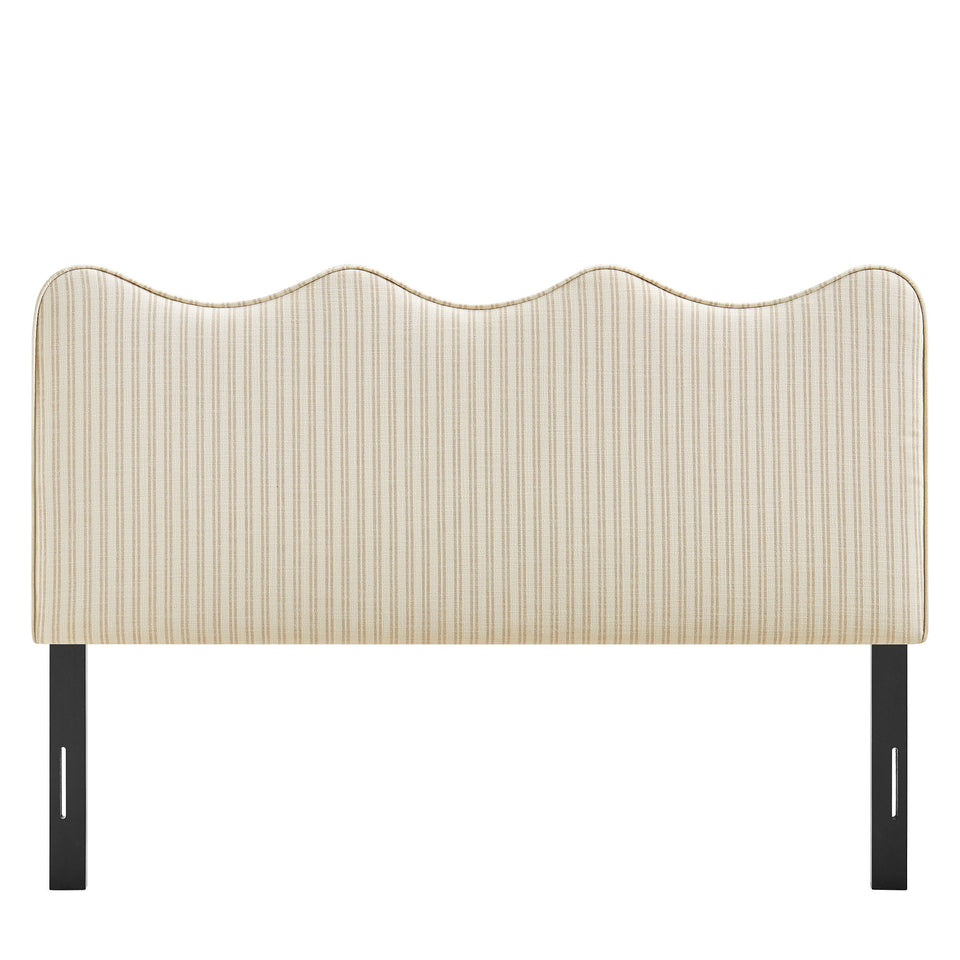 Athena Striped Fabric Upholstered King Size Headboard by Modway