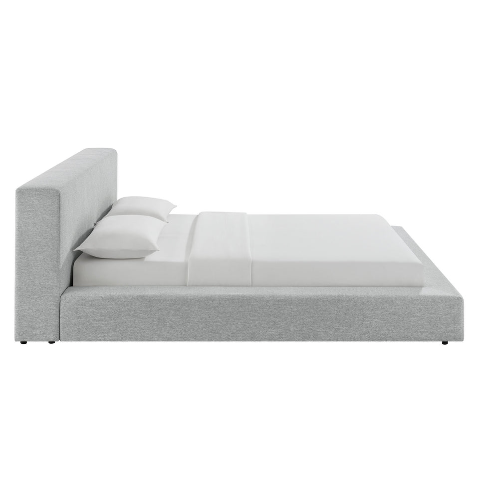 Luma Chenille Upholstered Queen Platform Bed Frame by Modway
