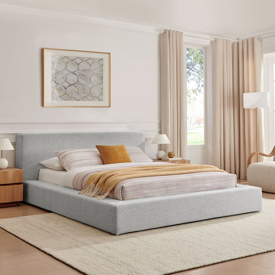 Luma Chenille Upholstered King Platform Bed Frame by Modway