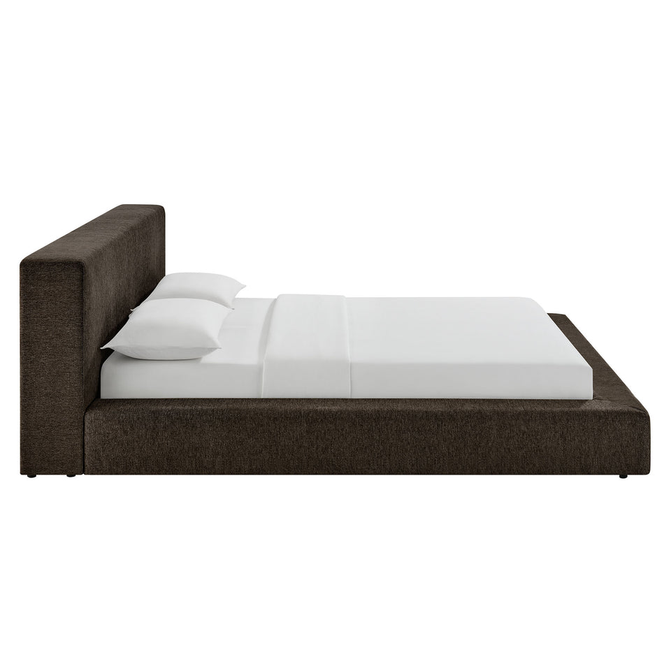 Luma Chenille Upholstered Queen Platform Bed Frame by Modway