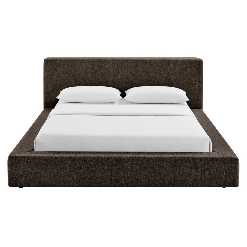Luma Chenille Upholstered Queen Platform Bed Frame by Modway