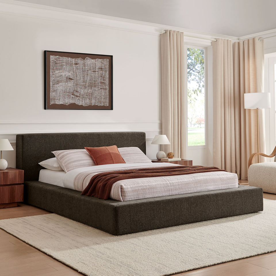 Luma Chenille Upholstered King Platform Bed Frame by Modway