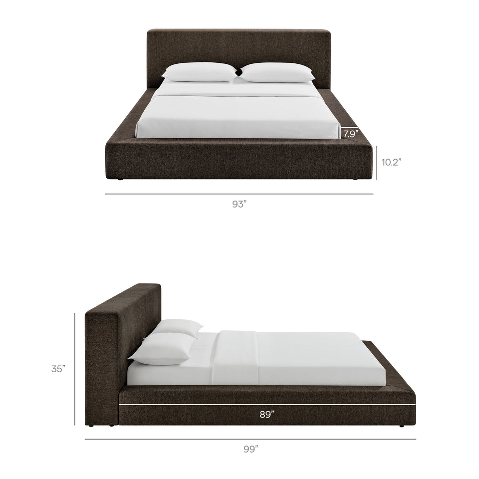 Luma Chenille Upholstered King Platform Bed Frame by Modway