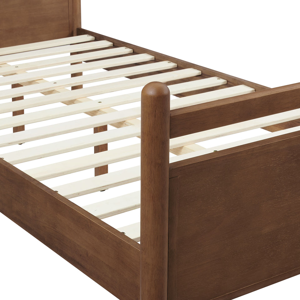 Leni Twin Size Vegan Leather and Wood Platform Bed Frame by Modway