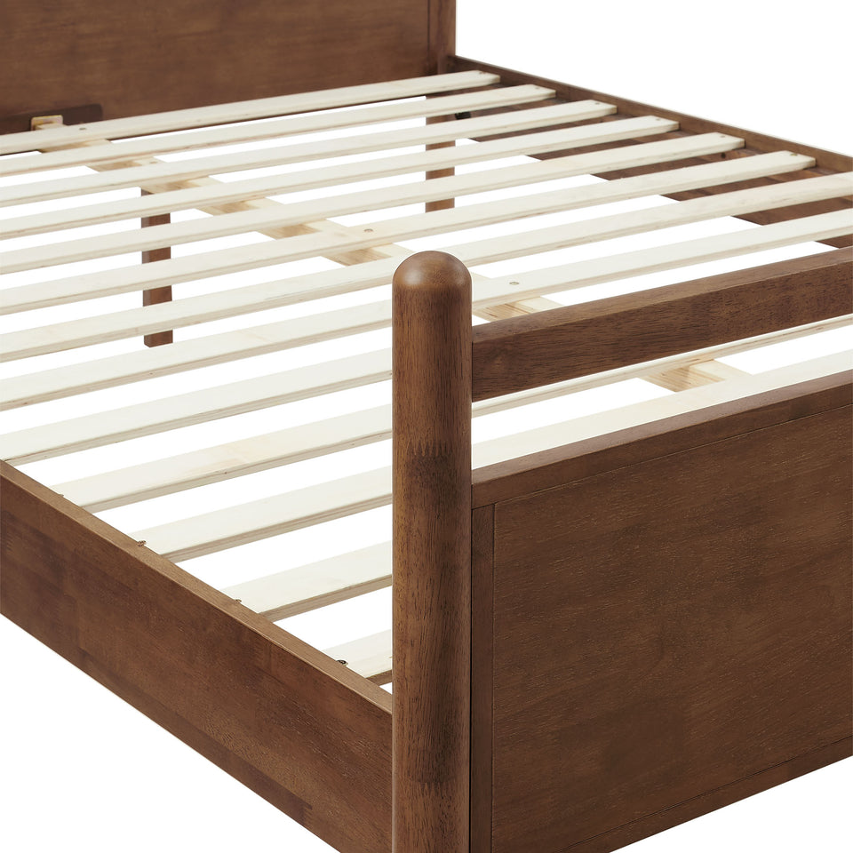 Leni Full Size Vegan Leather and Wood Platform Bed Frame by Modway