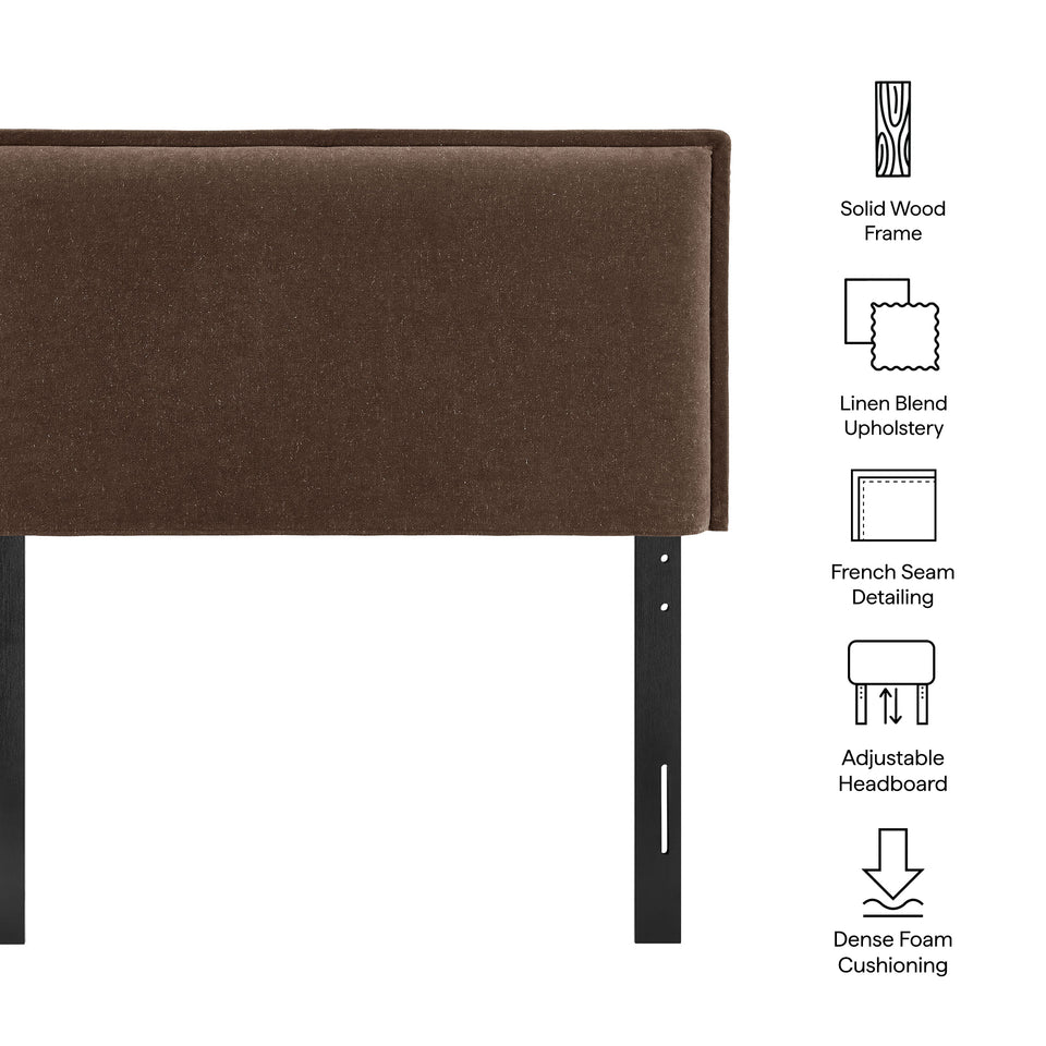 Camille Upholstered Linen Blend Twin Size Headboard by Modway