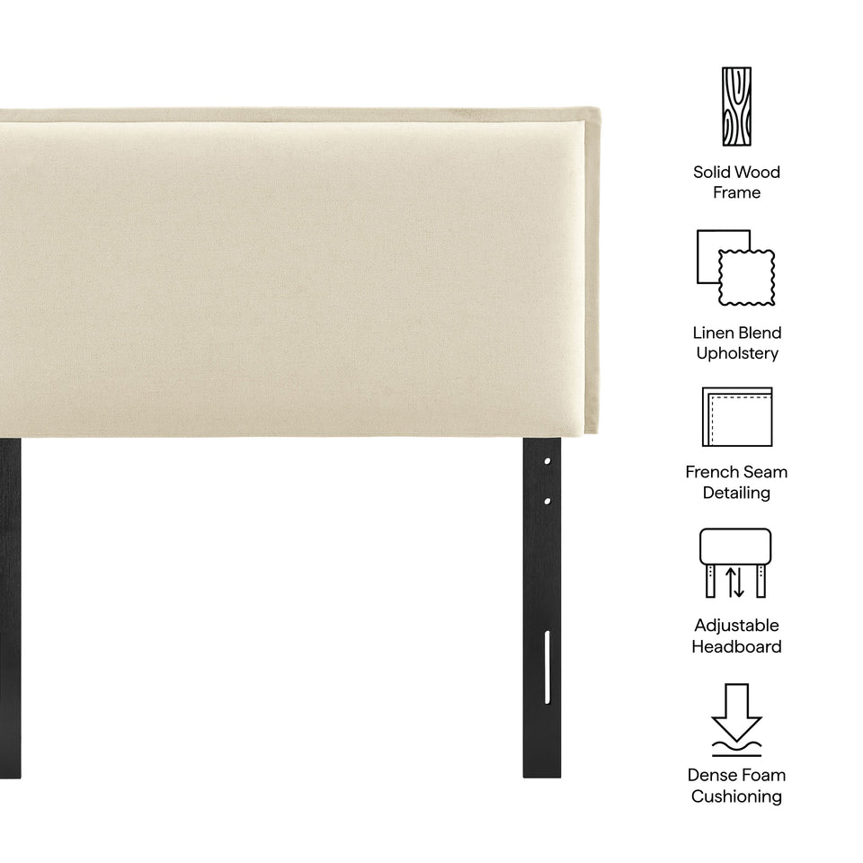 Camille Upholstered Linen Blend Twin Size Headboard by Modway