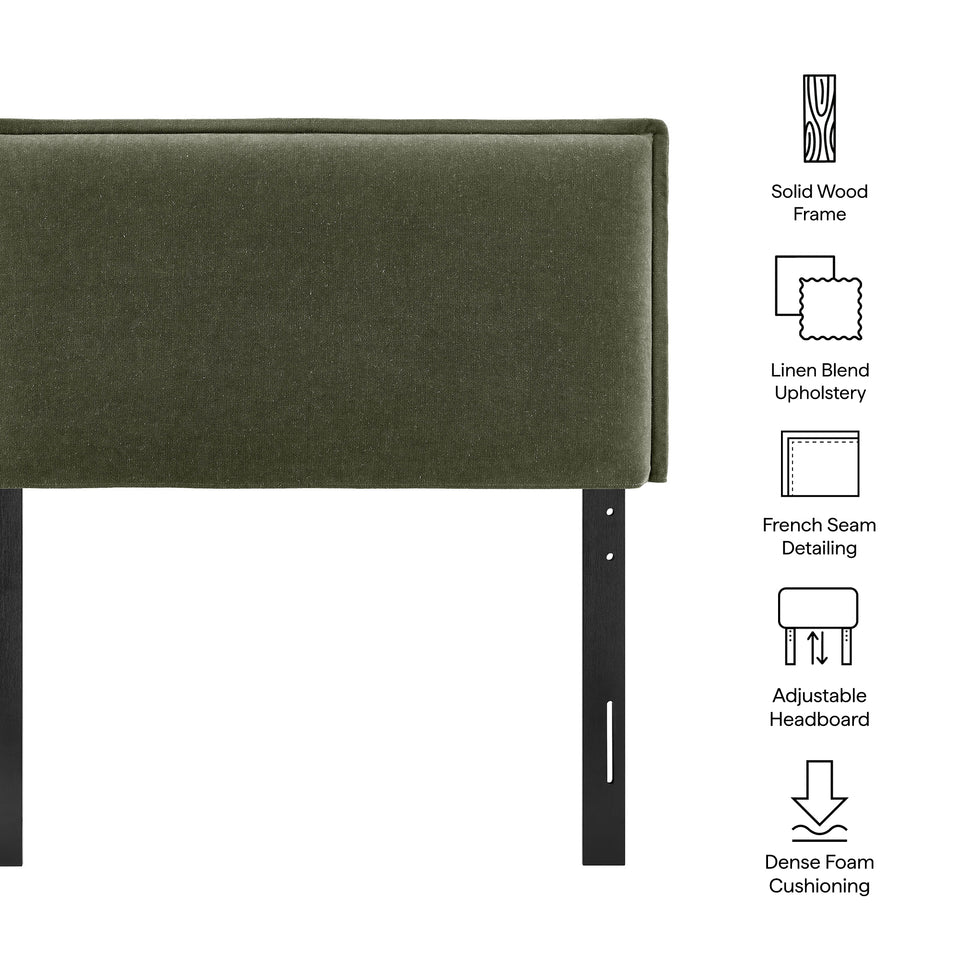 Camille Upholstered Linen Blend Twin Size Headboard by Modway