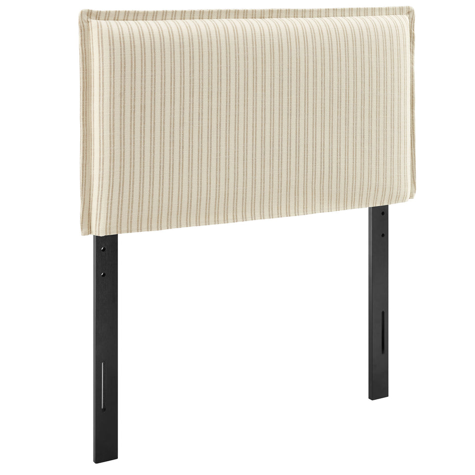 Camille Striped Linen Blend Twin Size Headboard by Modway