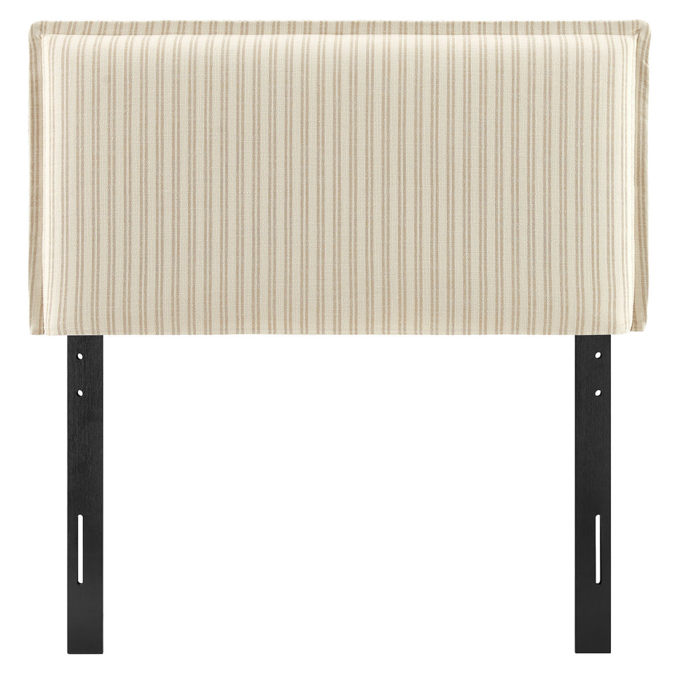 Camille Striped Linen Blend Twin Size Headboard by Modway